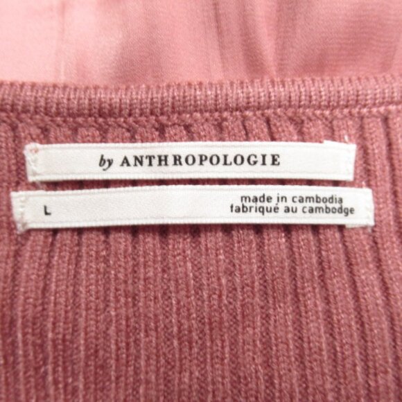 Anthropologie The Thea Twofer Sweater Maxi Dress Scoop-Neck Edition Pink L - Picture 13 of 16